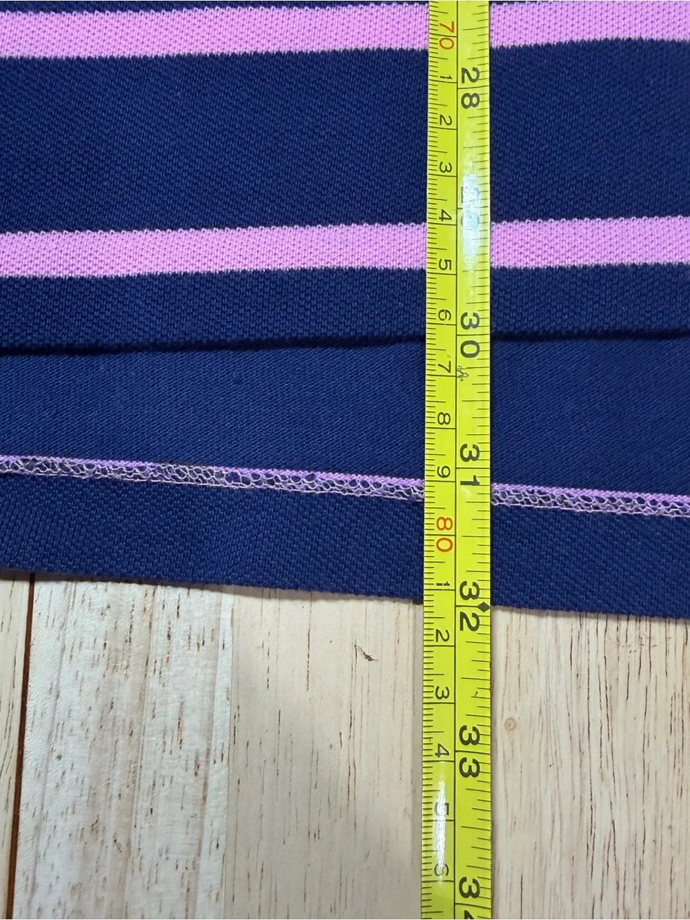 Polo Ralph Lauren Vintage 90s Navy Pink Striped Polo Shirt Embroidered Pony XL